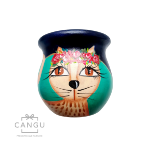 Mate de cerámica pintado a mano