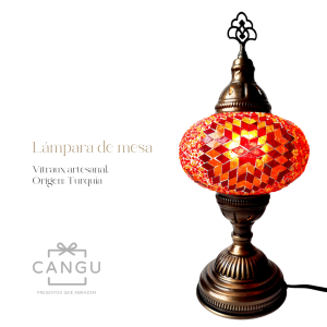 Lámpara de mesa / naranja (38cm. alto)