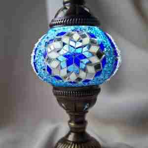 Lámpara de mesa / azul (34cm. alto)