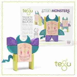 Bloques magnéticos de madera Pip
Sticky Monsters, 8 piezas / TEGU